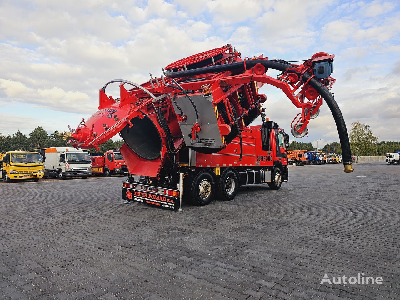 下水道喷洗车 Mercedes-Benz Wiedemann SUPER 2000 6x2 WUKO RECYKLING for collecting liquid wa