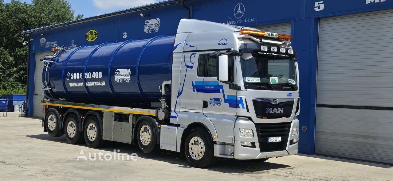 MAN TGX 43.580 10x4 DEMAG 32m3 KIPER vakuum lastebil - Autoline
