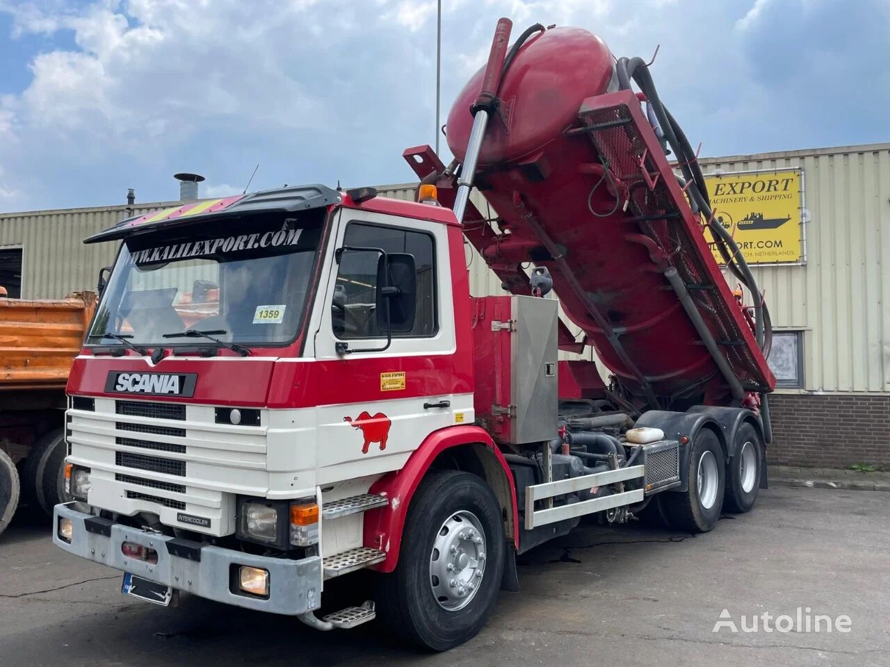 진공흡입차 Scania M93 280 Vacuum Toilet Truck 14.000L 10 Tyre Full Spring Perfect