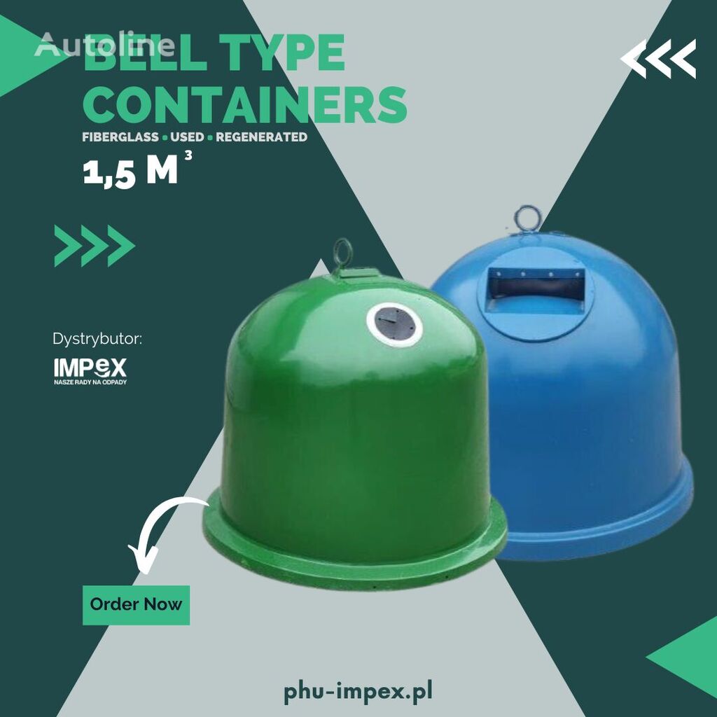 Containers - BELL TYPE 1,5m3 / 2,5m3 (fiberglass) waste container