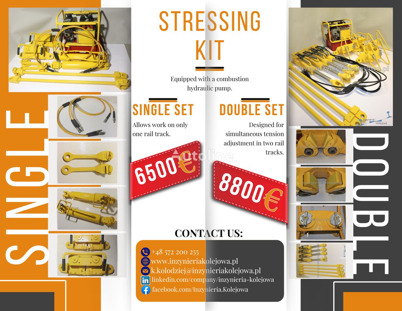 الأخرى معدات السكك الحديدية Rail Stresser Set