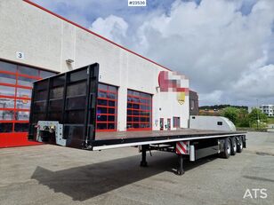 semi-remorque plateforme Alim Alim Trailer Rettsemi med containerlåser, surrefester og strøkas