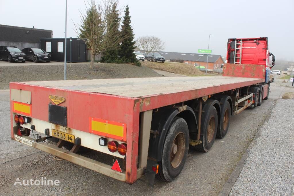 Broshuis 3 Ax  flat extension trailer semirremolque plataforma