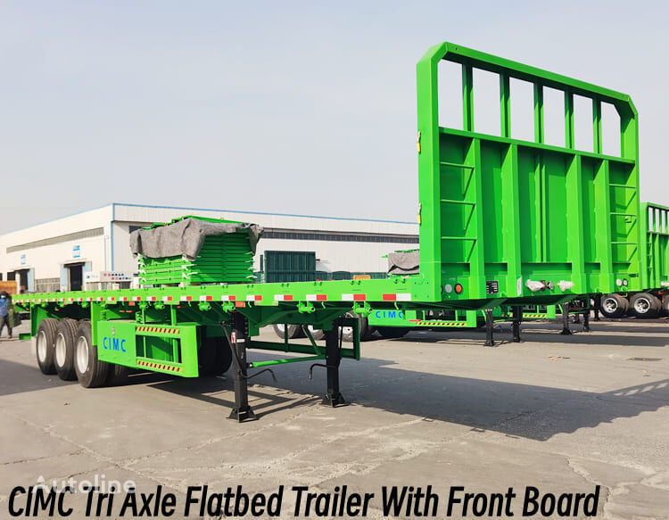 neue CIMC Tri Axle Flatbed Trailer for Sale in Tanzania Plattform Auflieger