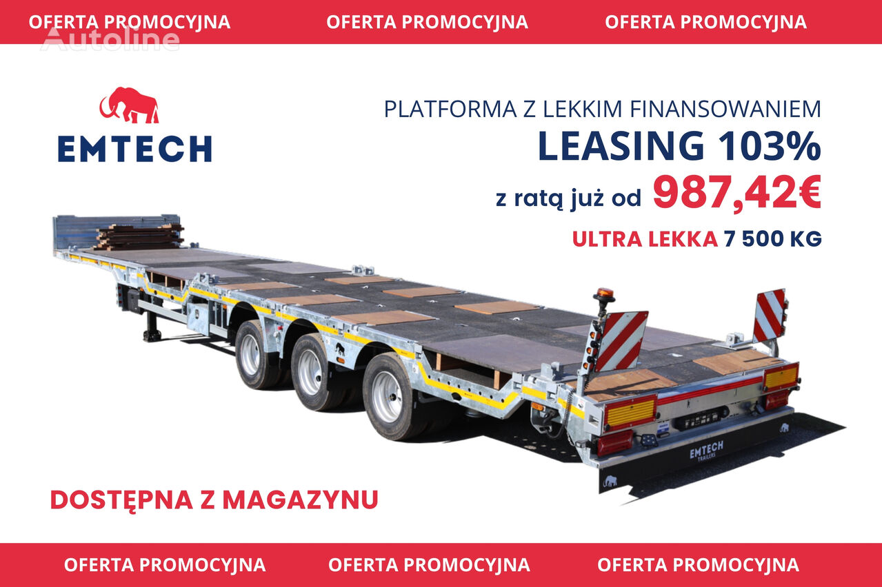 new Emtech SERIA: NPZ-S, MODEL: 3.NPZ-S (NA) Dostępna z MAGAZYNU!  platform semi-trailer