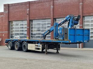 Floor Steentrailer / Kraan Hiab 130R / Crane / Grua platform semi-trailer