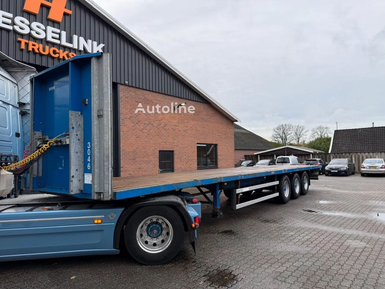 Groenewegen 3AS Zware kantbalken Hardhouten vloer platform dorse - Autoline