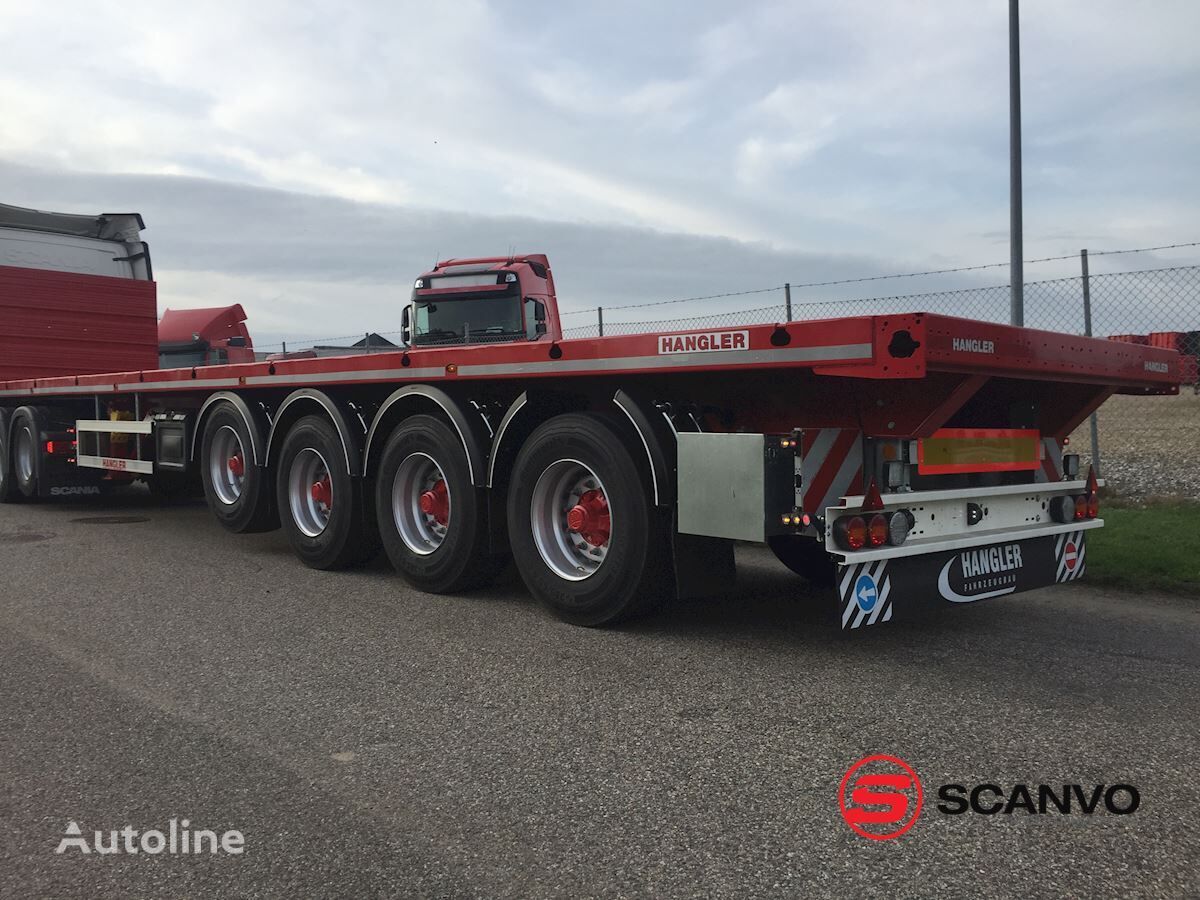 semiremorcă platforma Hangler SVS 480 RH 200 4 akslet sværlast ligeud trailer