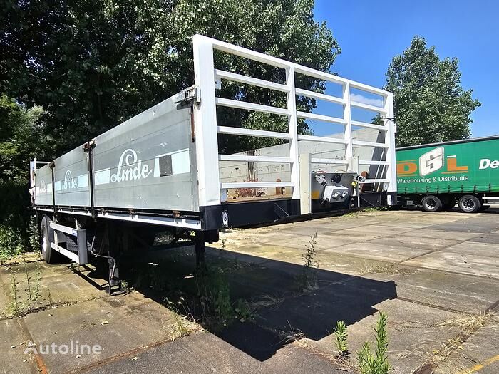 LAG 0-1-22IT | SINGLE AXLE | OPEN WITH ALUNINIUM SIDES | VERY GOOD C platform semi-trailer