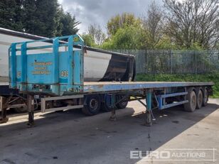 العربات نصف المقطورة عربة مقطورة مسطحة Montracon Tri Axle Flatbed Trailer, Twist Locks