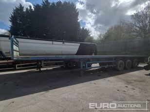 العربات نصف المقطورة عربة مقطورة مسطحة Montracon Tri Axle Flatbed Trailer, Twist Locks