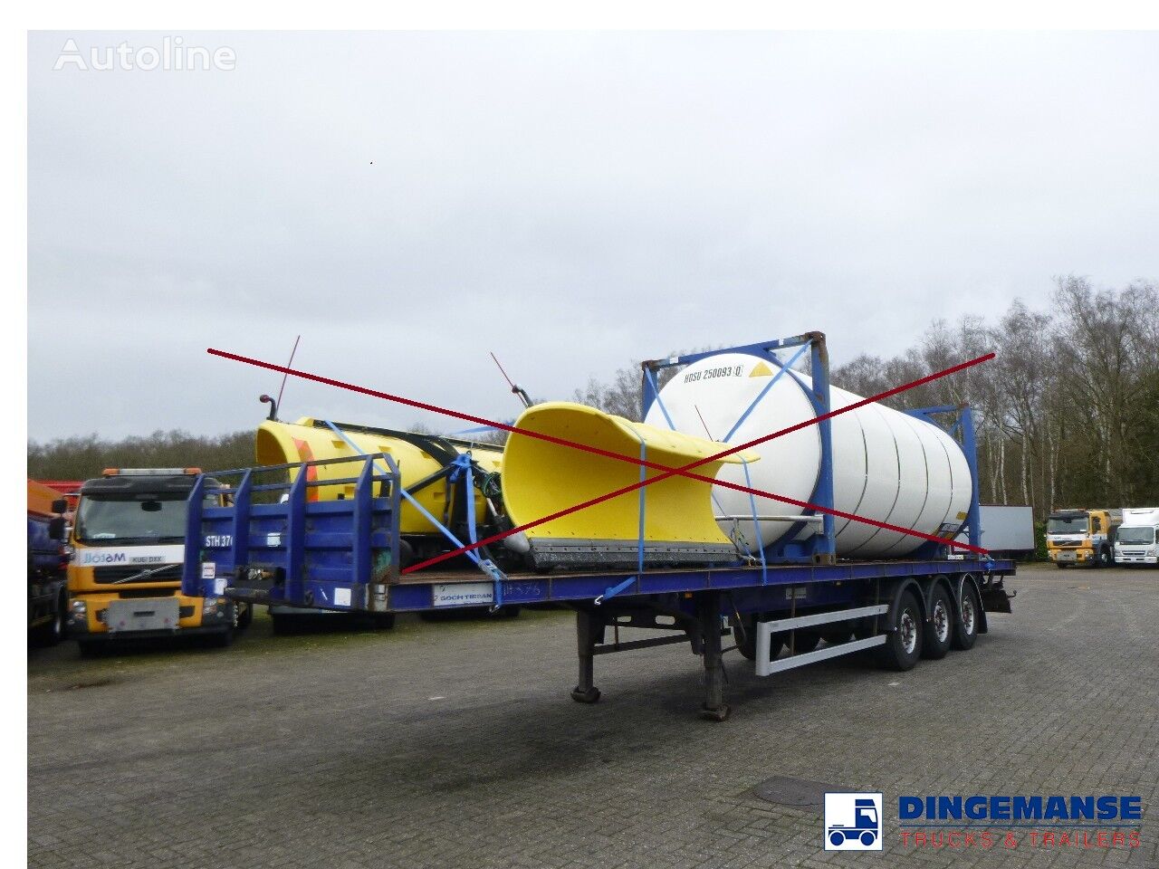 semi-remorque plateforme Tirsan 3 axle Platform trailer