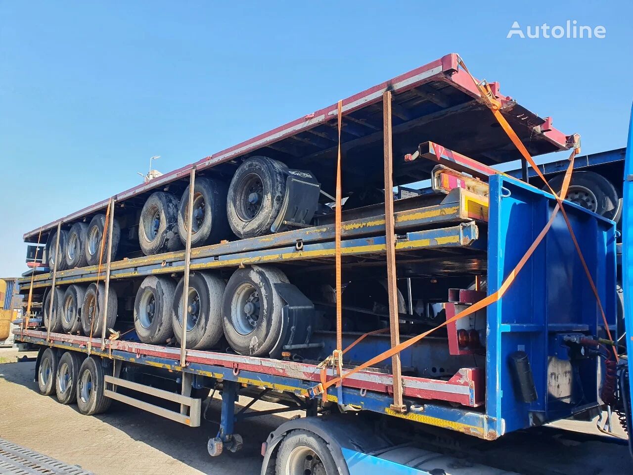 العربات نصف المقطورة عربة مقطورة مسطحة Van Hool 10x Stacks - BPW - DRUM