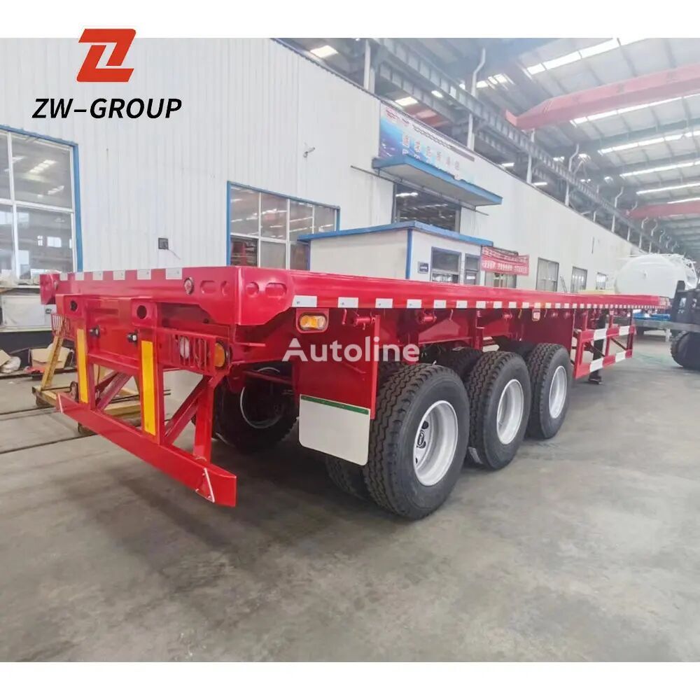 новый полуприцеп платформа ZW-trailer 3 Axle 40Ft Flatbed semi trailer for sale Qatar