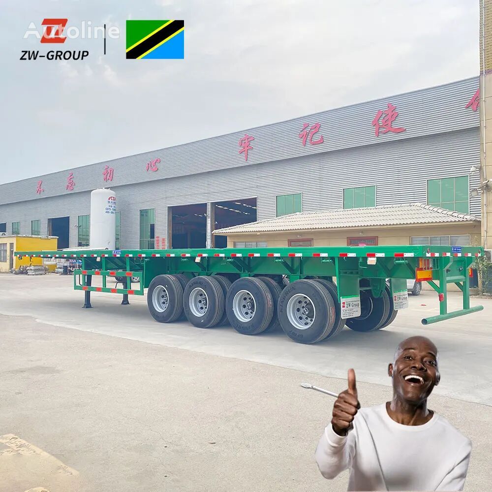 semi-remorque plateforme ZW-trailer 4 Axle Flatbed Semi Trailer for Tanzania neuf