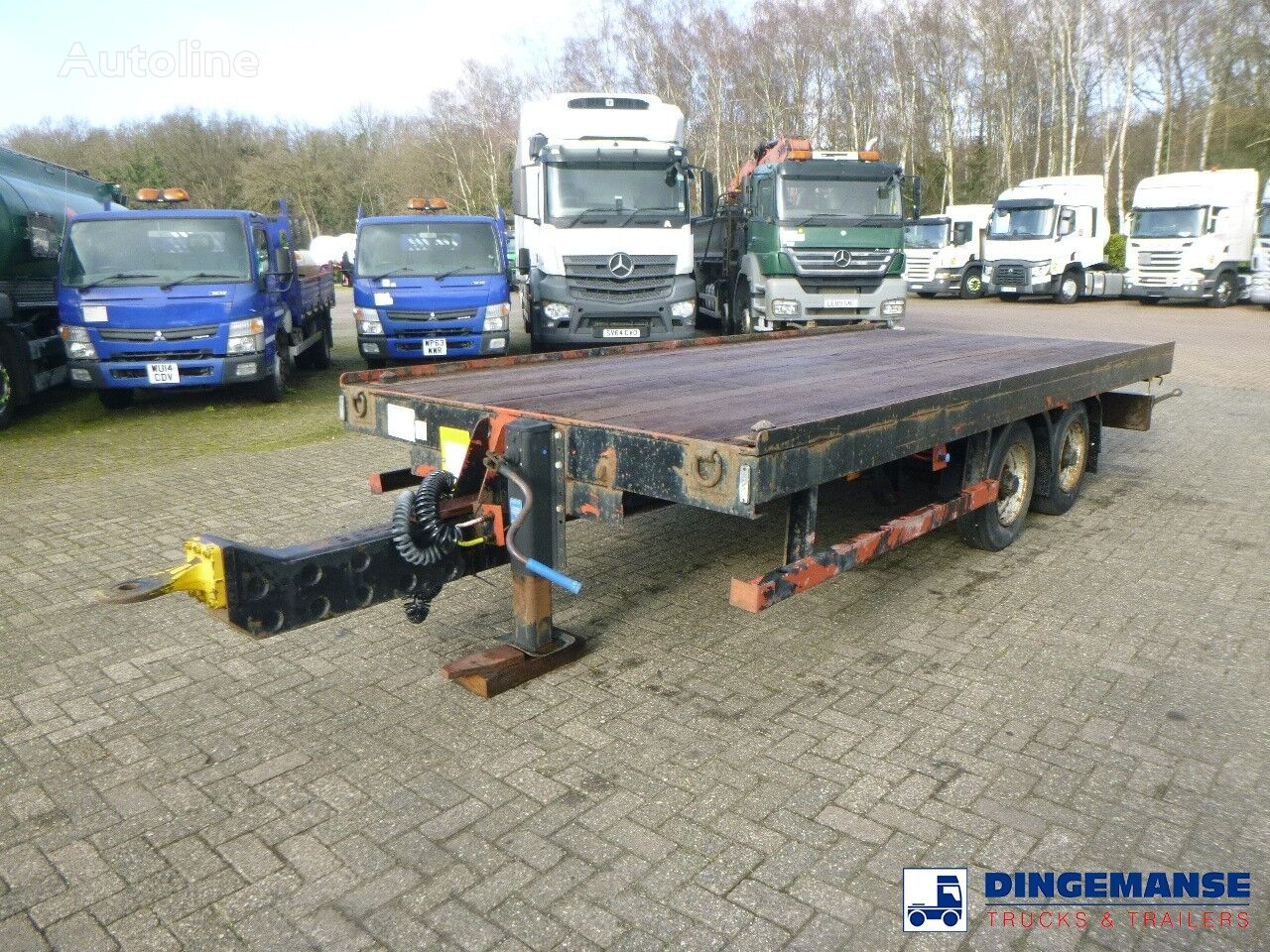 прицеп платформа Adcliffe 2-axle drawbar platform trailer 7 t