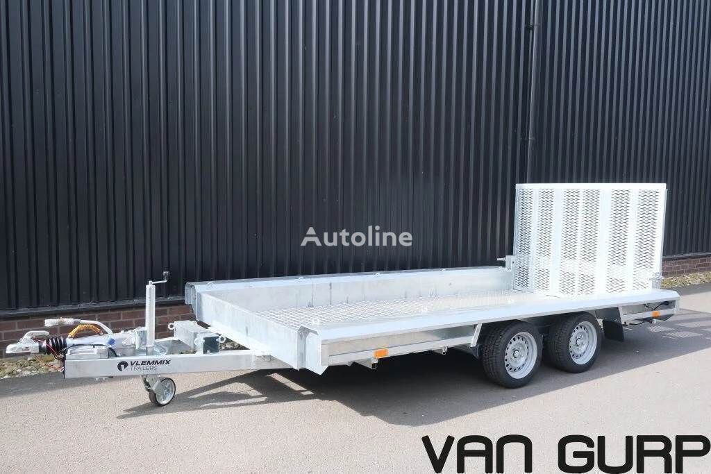 جديد العربات المقطورة عربة مقطورة مسطحة Vlemmix Machinetransporter 3500KG 400*180 2X AS 18