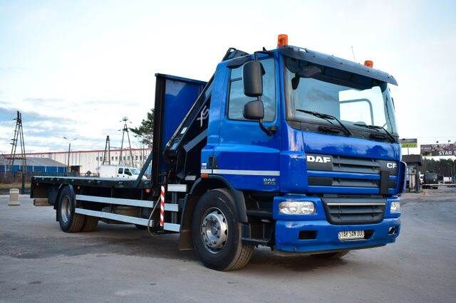 грузовик платформа DAF CF 65 4x2 HIAB 144 EURO 5 KRAN CRANE