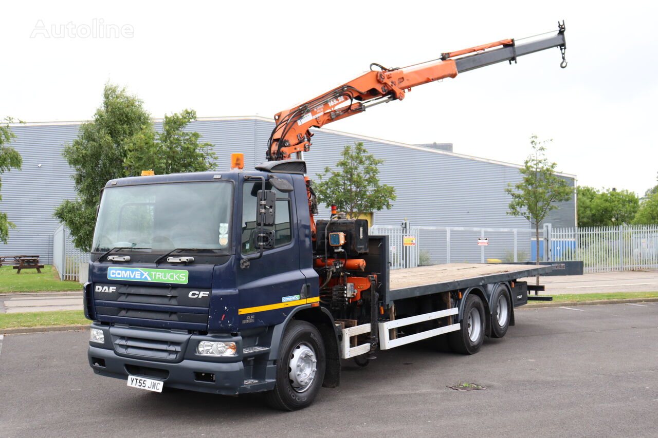 DAF CF75 310 6X2 ATLAS 165.2 CRANE FLATBED (2005) プラットフォームトラック