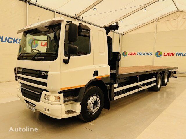 DAF CF75 310 6x2 10 Tyre Sleeper Cab Flatbed platform truck