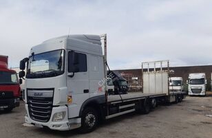 nákladní vozidlo platforma DAF XF 440 + přívěs platforma