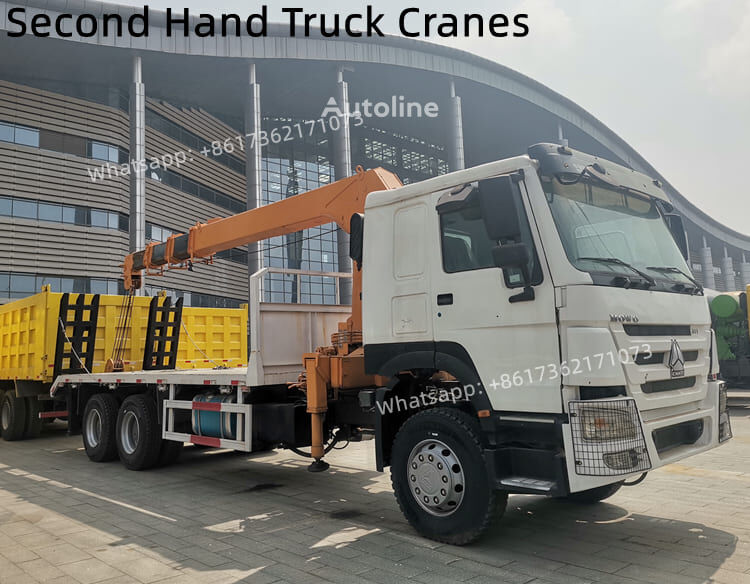 Xe tải nền tảng Howo Second Hand Truck Cranes for Sale in Angola - Autoline