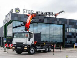 camion plate-forme IVECO TRAKKER 310 6x4 Palfinge PK 44002 Crane FlyJib