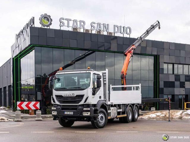 Грузовик платформа IVECO TRAKKER 410 6x4 Palfinger PK 18002 EH Crane - Autoline