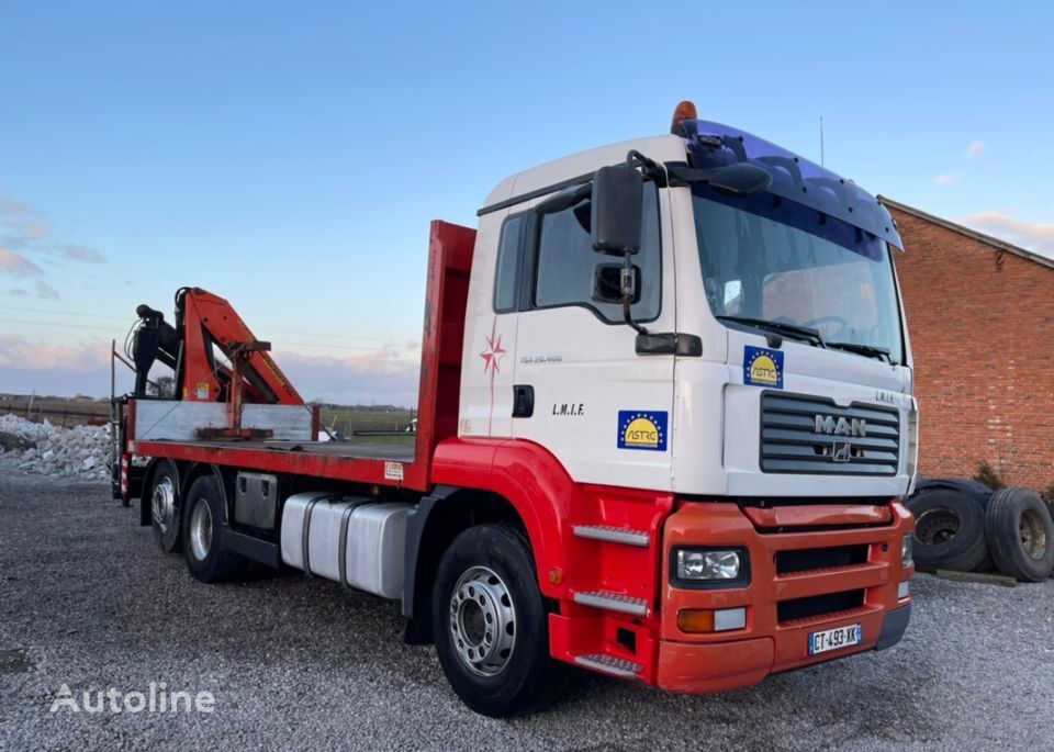 Camion plate-forme MAN TGA 26.400 HDS , ROTATOR , widły - Autoline