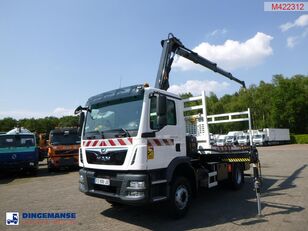 عربة مقطورة مسطحة MAN TGM 15.290 4x2 + HIAB 092 B3 HIDUO