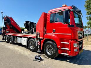 грузовик платформа MAN TGS 37.440 8X4 + CRANE FASSI F820 (6x) - *265.000km* - TWISTLOCK
