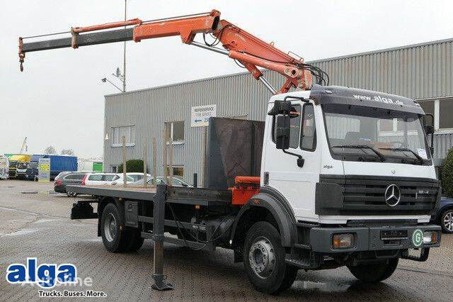 Mercedes-Benz 1824 L 4x2, Krant Atlas 100.17.3/2, 6.450mm lang camión plataforma