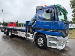 camion plate-forme Mercedes-Benz ACTROS 2535 6x2 + CRANE PALFINGER PK15002 (5/6F ROTATOR) - T&Uuml;V 0