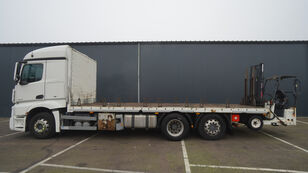 Mercedes-Benz ACTROS 2543 6X2 FLATBED WITH HIAB/MOFFET PORTABLE M4 2500 KG FOR platform truck