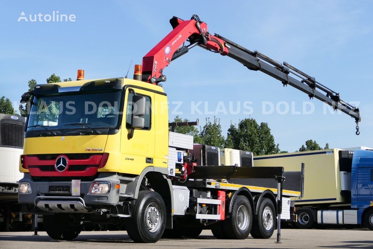 Mercedes-Benz Actros 2648 Flatbed + Crane HMF 2420 K5 + RC platform truck