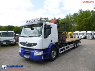 camion platformă Renault Premium 380 dxi 6x2 RHD + HMF 2620-K4