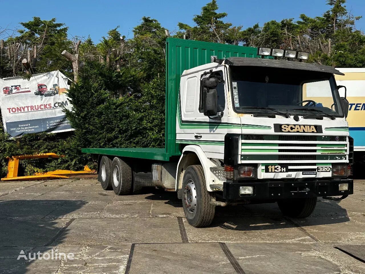 عربة مقطورة مسطحة Scania 113 P113-320 6X2 Platform Manual Gear Retarder