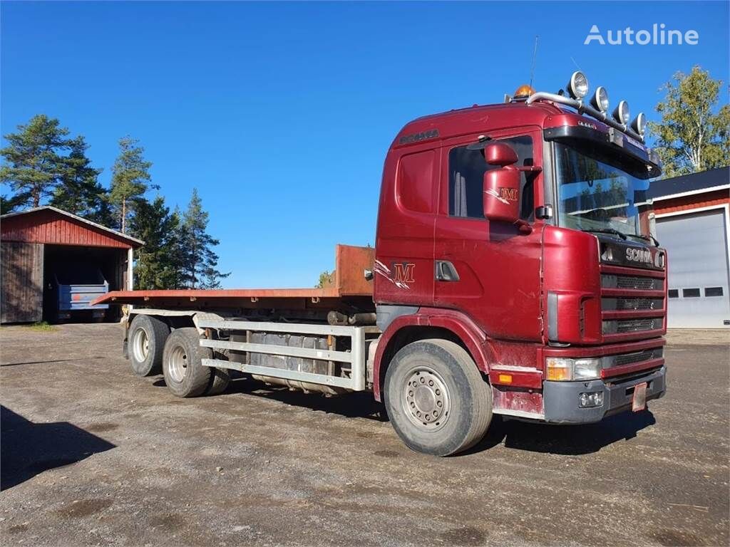 Scania 144G 460 platform truck