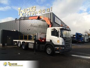 грузовик платформа Scania P 420 + PALFINGER 32080 + STEERING + 6X2