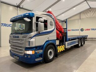 Scania P310 6x2 Flatbed Fassi Crane Manual Plattform LKW