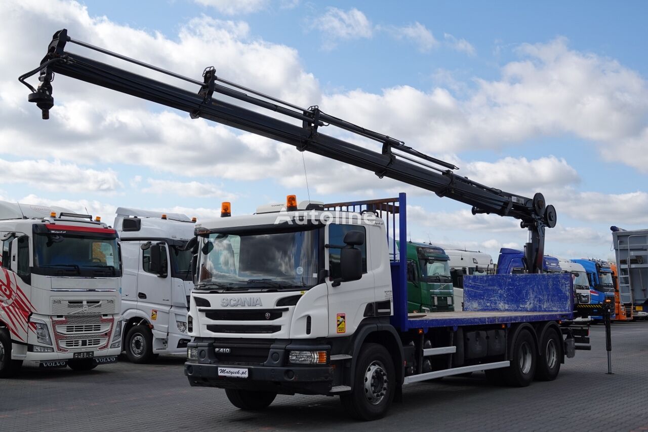 грузовик платформа Scania  P420 / 6x4 / SKRZYNIOWY - 6,8 m / HDS HIAB 188 4x wysów -13 Met