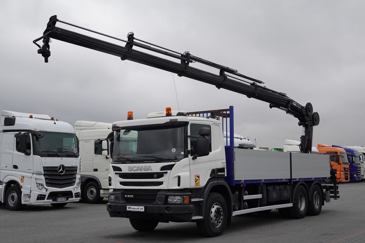 nákladné auto platforma Scania  P420 / 6x4 / SKRZYNIOWY - 6,8 m / HDS HIAB 188 4x wysów -13 Met