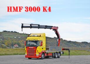 عربة مقطورة مسطحة Scania R 400 Pritsche 6,50m +HMF 3000K4/FUNK*TOPZUSTAND