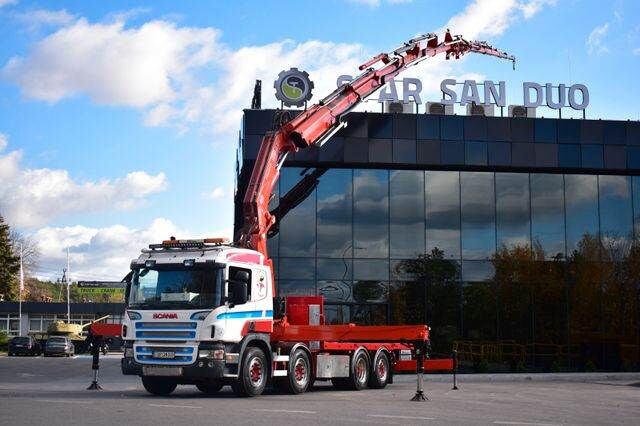 Scania R 520 8x2 FASSI F 660 EURO 5 FLY JIB Kran CRAN platform truck