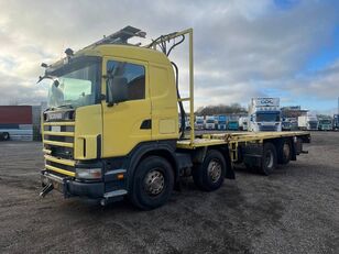 Scania R124 GB 8X2*6 NB420 serie 4936 plattform lastbil