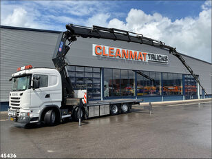 Scania R490 8x2 Euro 6 Retarder HMF 85 Tonmeter laadkraan + Fly-jib camión plataforma