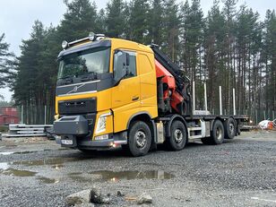 camion plate-forme Volvo FH540 4-akslet kranbil - Palfinger 65 TM kran med jibb