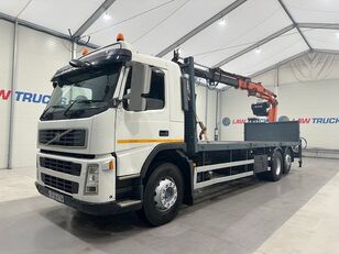 camion plate-forme Volvo FM 300 6x2 Flatbed Brick Grab Drawbar