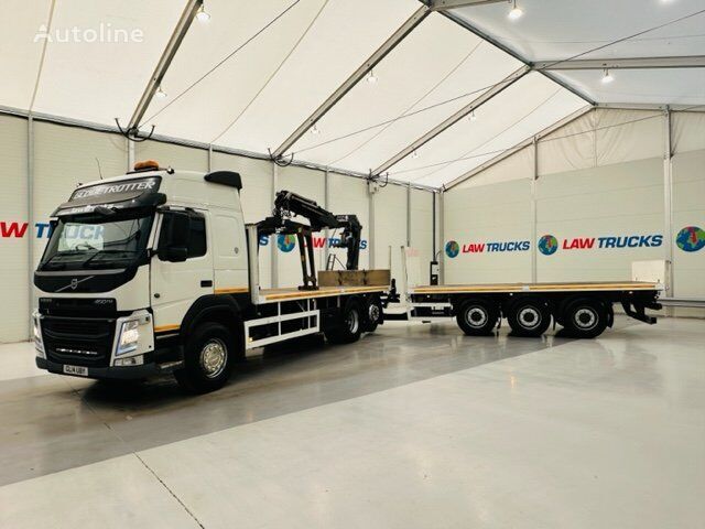 грузовик платформа Volvo FM 450 + прицеп платформа