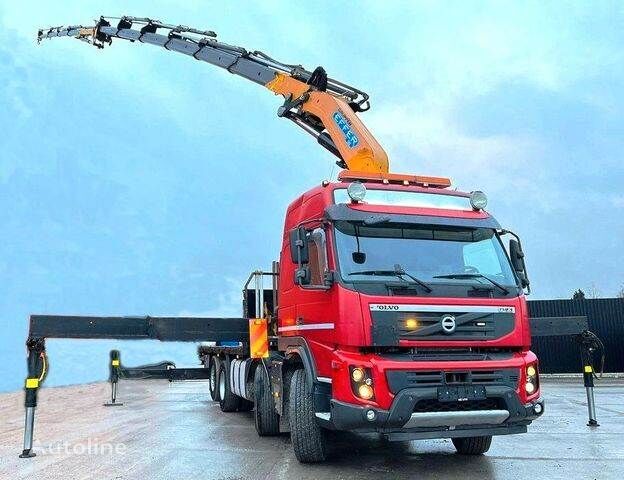 camion platformă Volvo FMX 500 8x2 EFFER 585 FLY JIB WINCH WINDE Kran